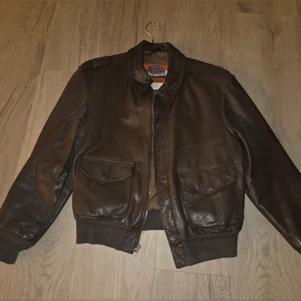 Cooper A-2 leather flight jacket